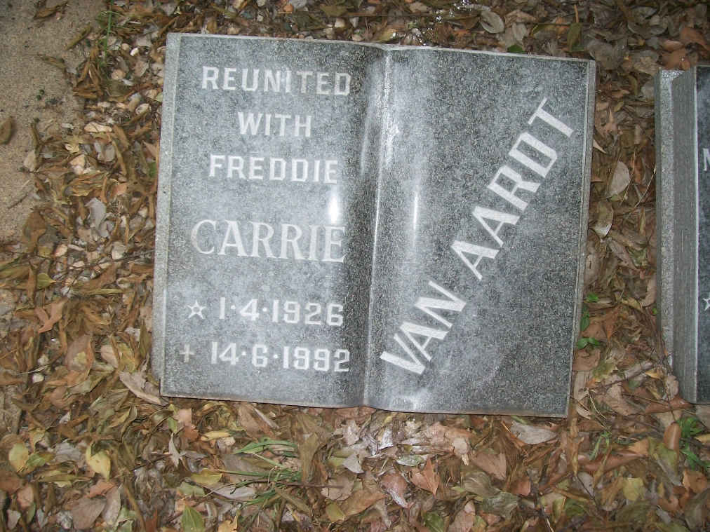 AARDT Carrie, van 1926-1992