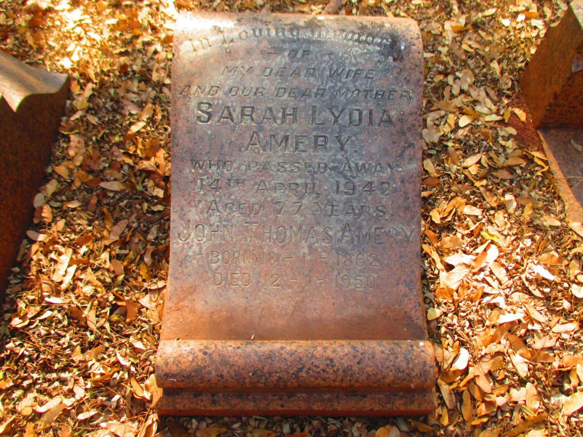 AMERY John Thomas 1862-1950 & Sarah Lydia -1942