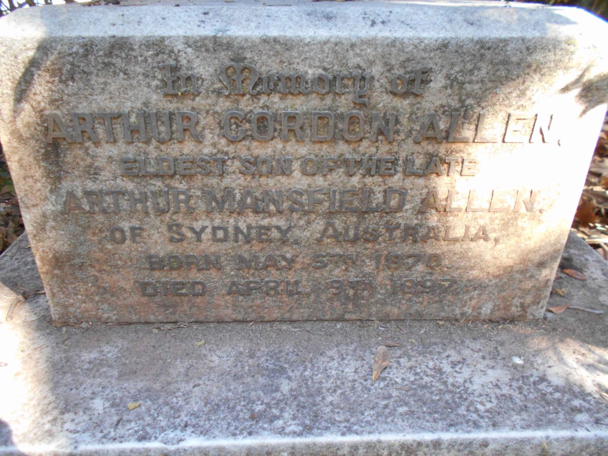 ALLEN Arthur Gordon 1870-1897