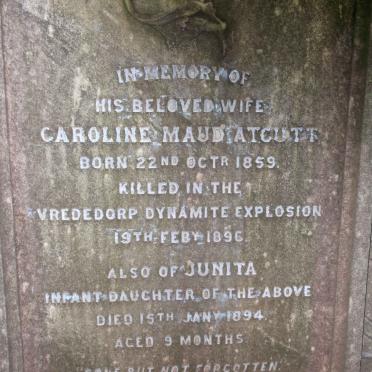 ATCUTT Caroline Maud 1859-1896 :: ATCUTT Junita -1894