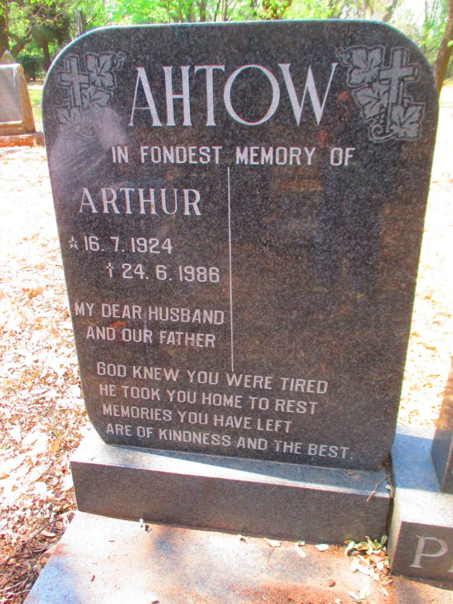 AHTOW Arthur 1924-1986