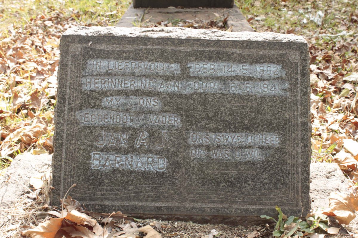 BARNARD Jan A.J. 1902-1941