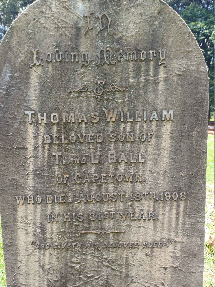BALL Thomas William -1908