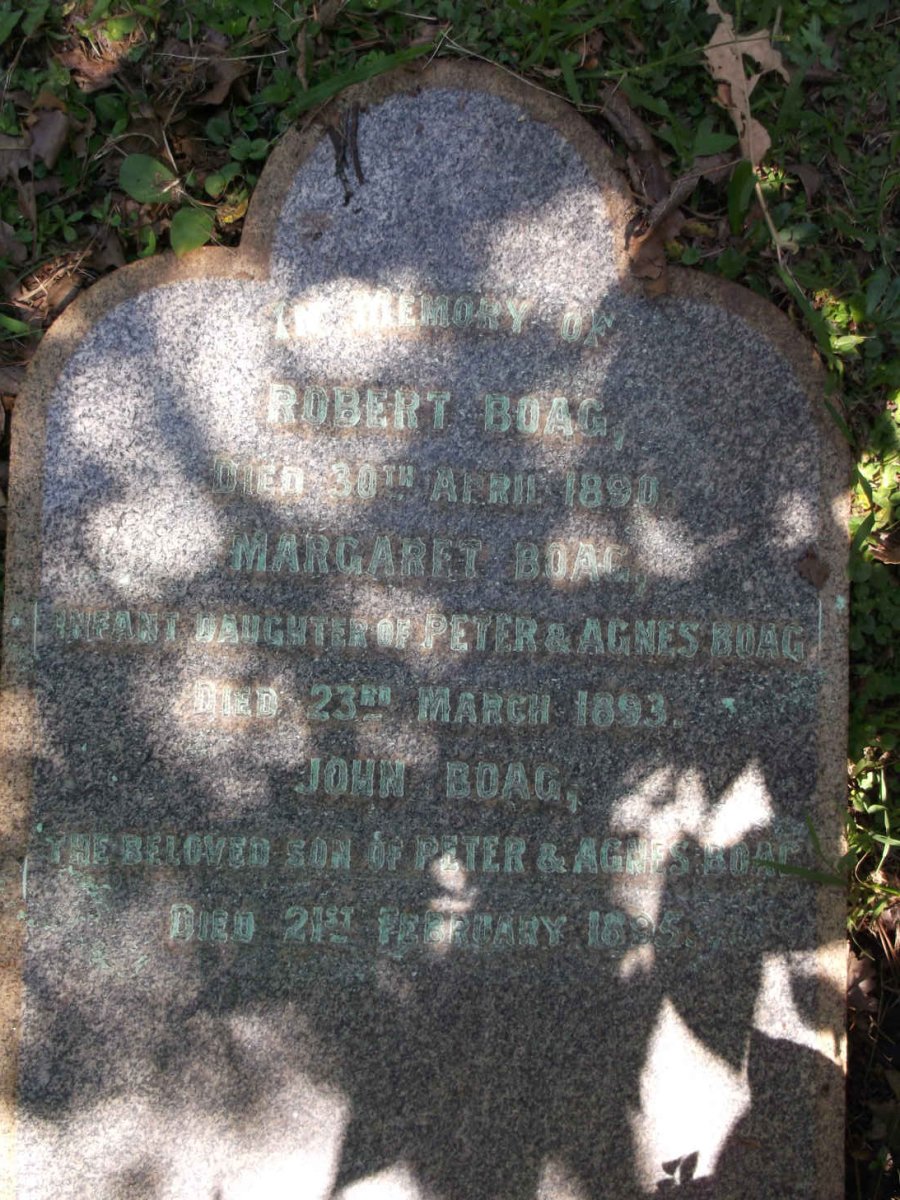 BOAG Robert -1891 :: BOAG Margaret -1893 :: BOAG John -1895
