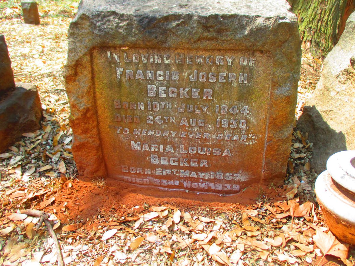 BECKER Francis Joseph 1844-1930 & Maria Louisa 1857-1939
