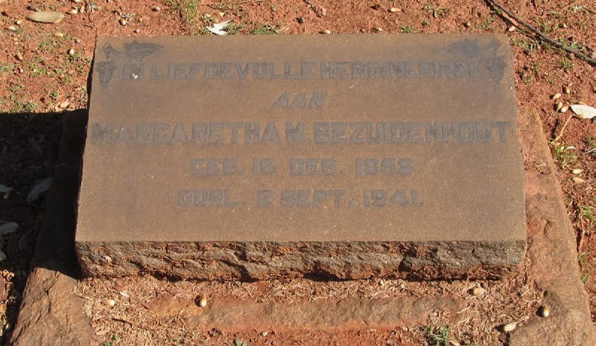 BEZUIDENHOUT Margaretha M. 1859-1941