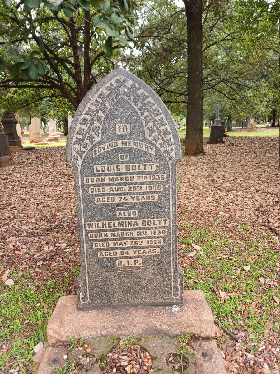 BOLTT Louis 1835-1909 & Wilhelmina 1839-1923
