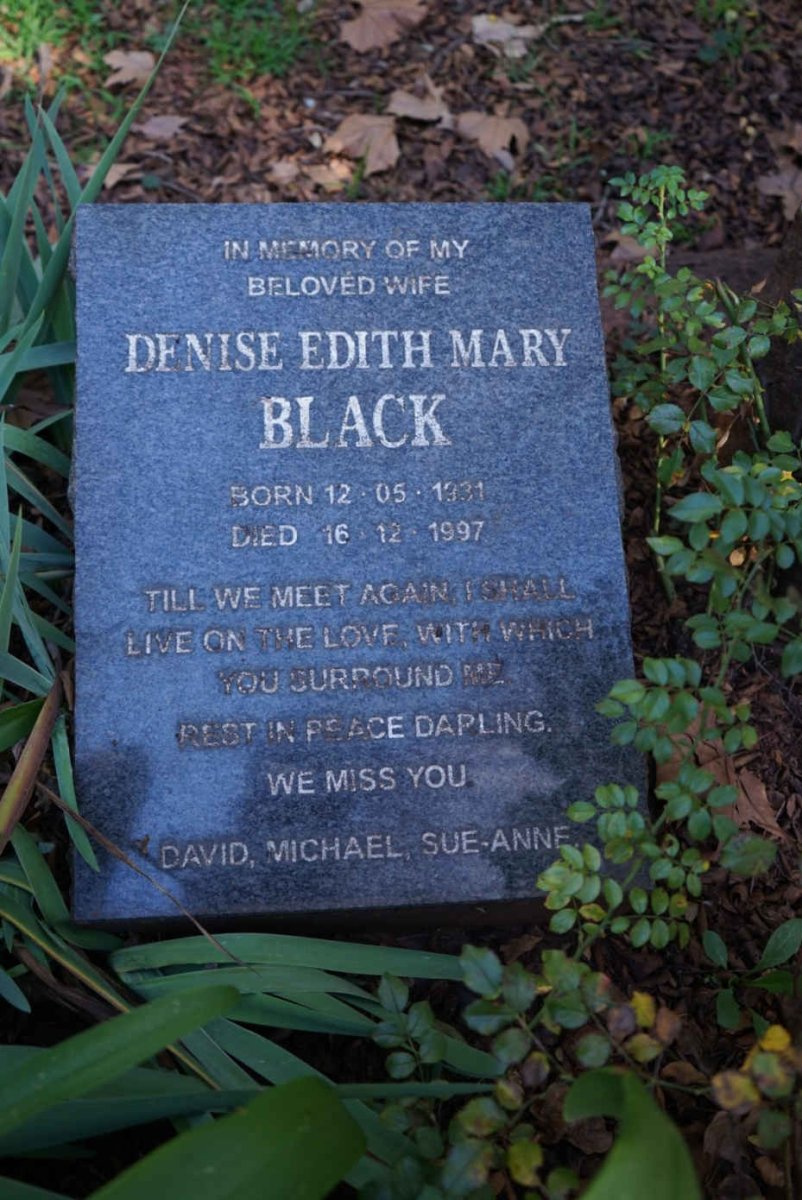 BLACK Denise Edith Mary 1931-1997