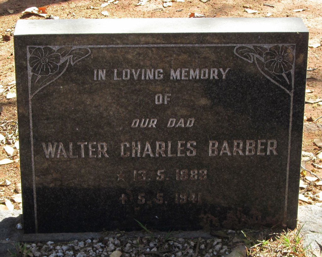 BARBER Walter Charles 1883-1941