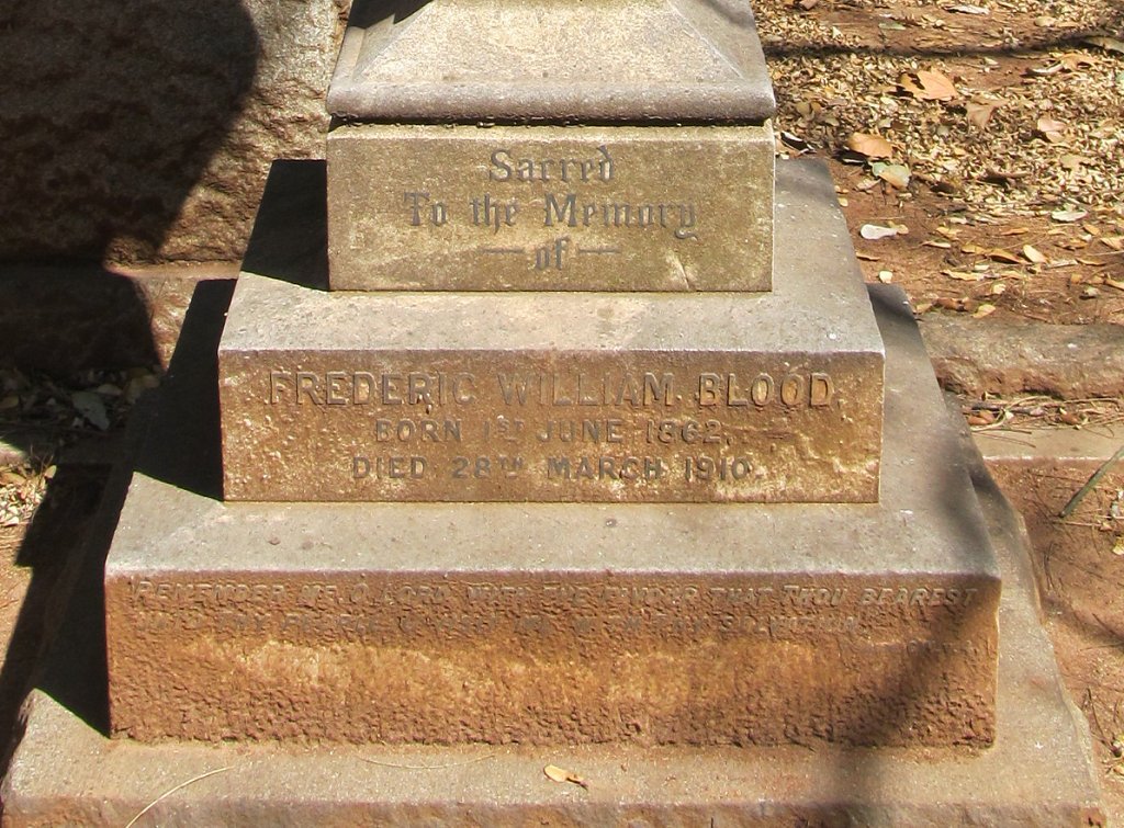 BLOOD Frederic William 1862-1910