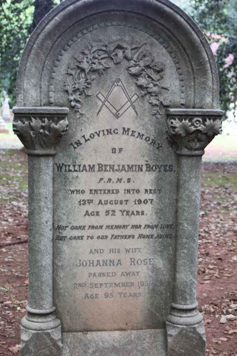 BOYES William Benjamin -1907 &amp; Johanna Rose -1959