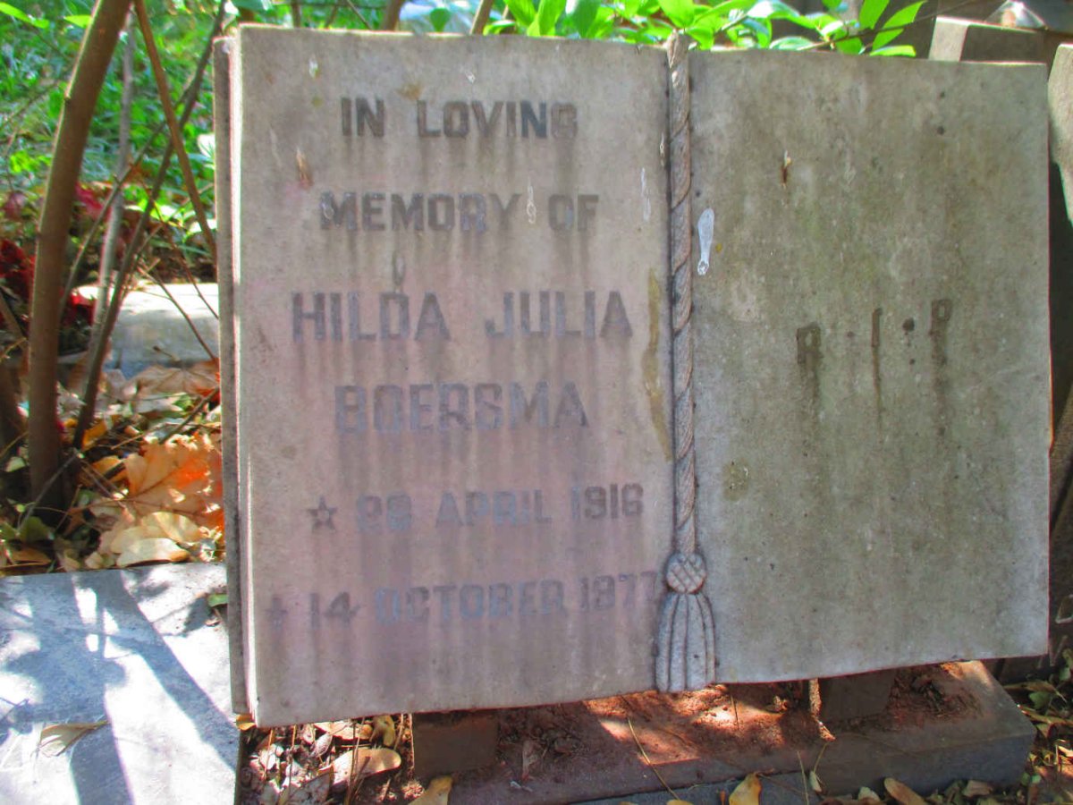 BOERSMA  Hilda Julia 1916-1977
