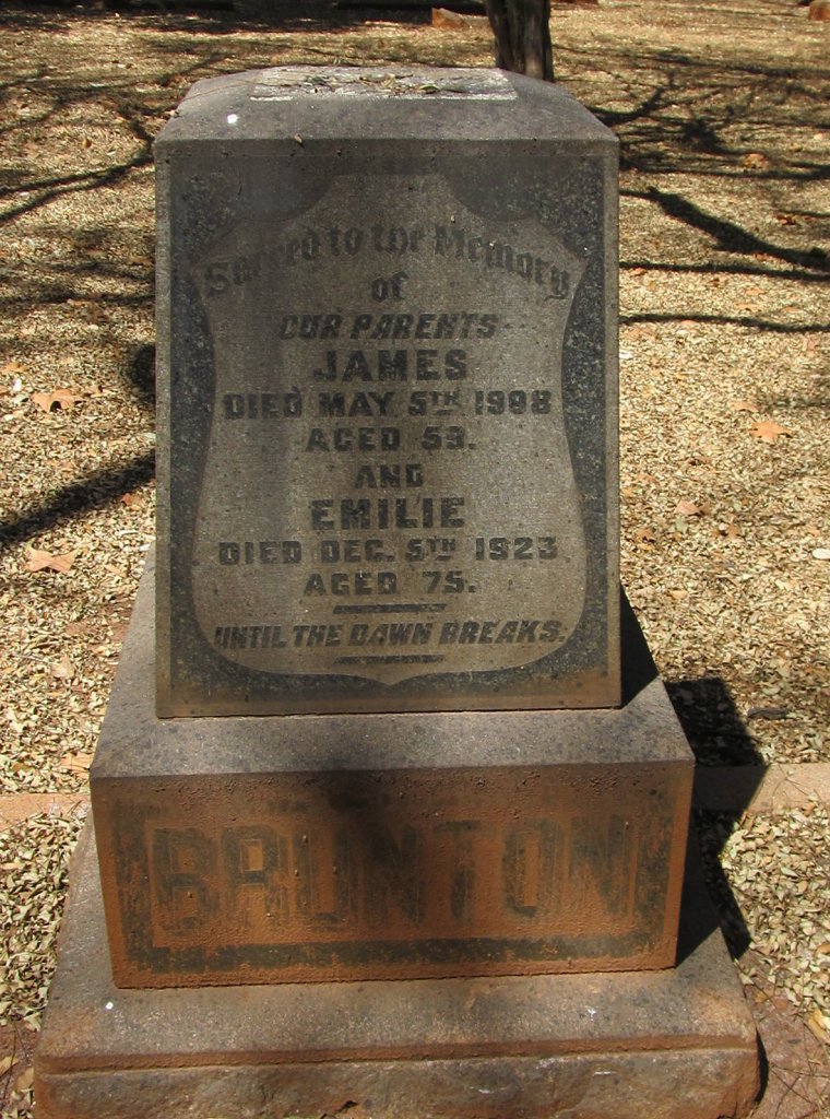 BRUNTON James -1908 &amp; Emilie -1923
