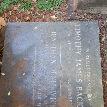 WICKINS Jonathan Denis 1965-2012 :: BACKWELL Timothy James 1974-1975