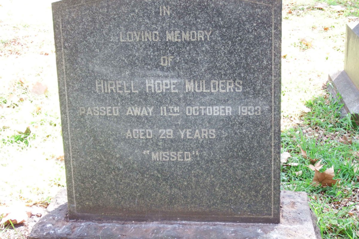 MULDERS Hirell Hope -1933