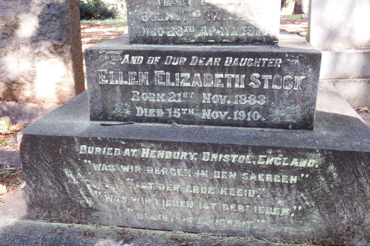 STOCK Ellen Elizabeth 1883-1910