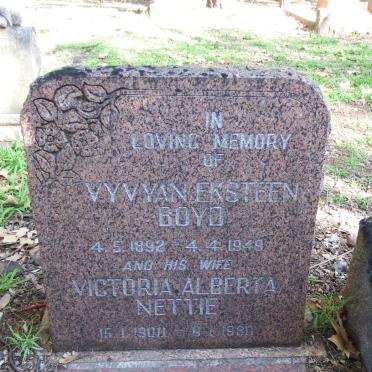 BOYD Vyvyan Eksteen 1892-1949 &amp; Victoria Alberta 1900-1980