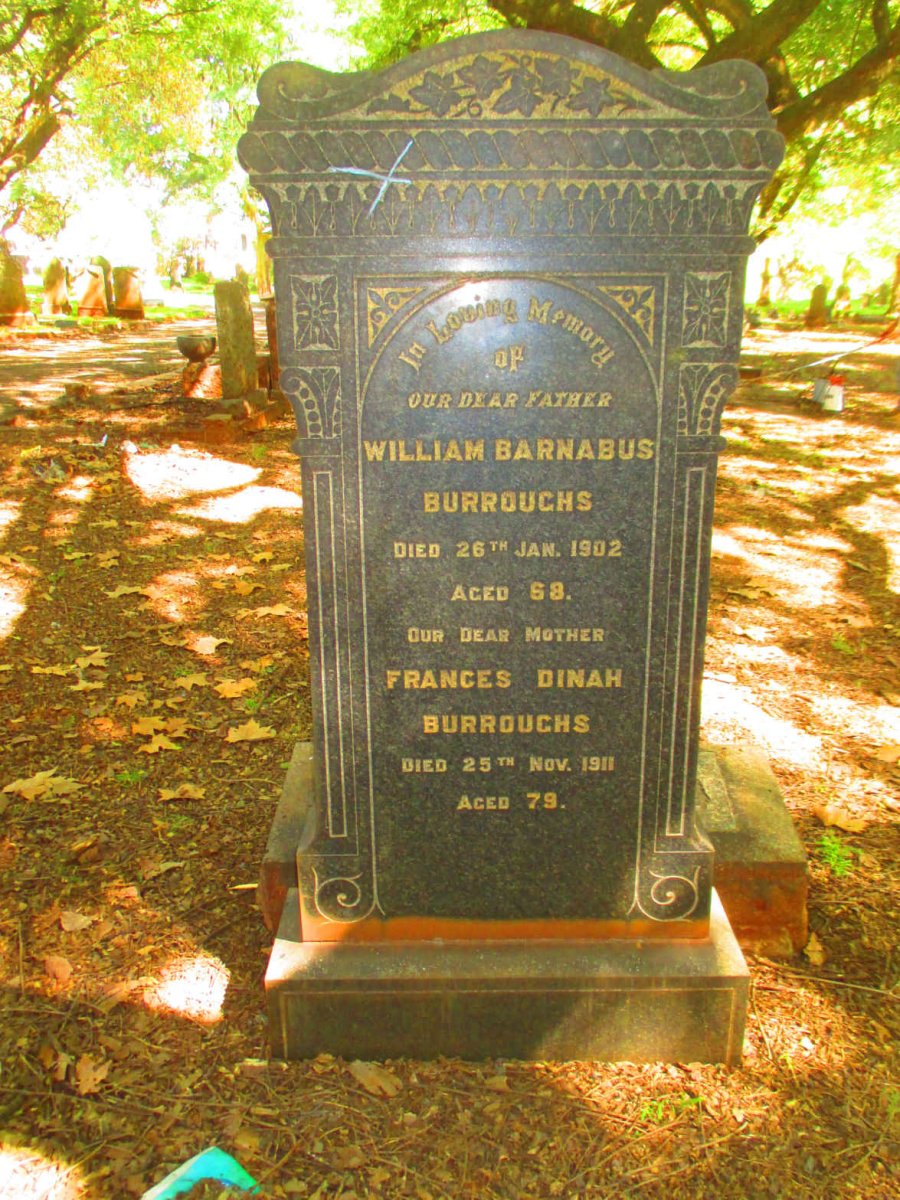 BURROUGHS William Barnabus -1902 & Frances Dinah -1911