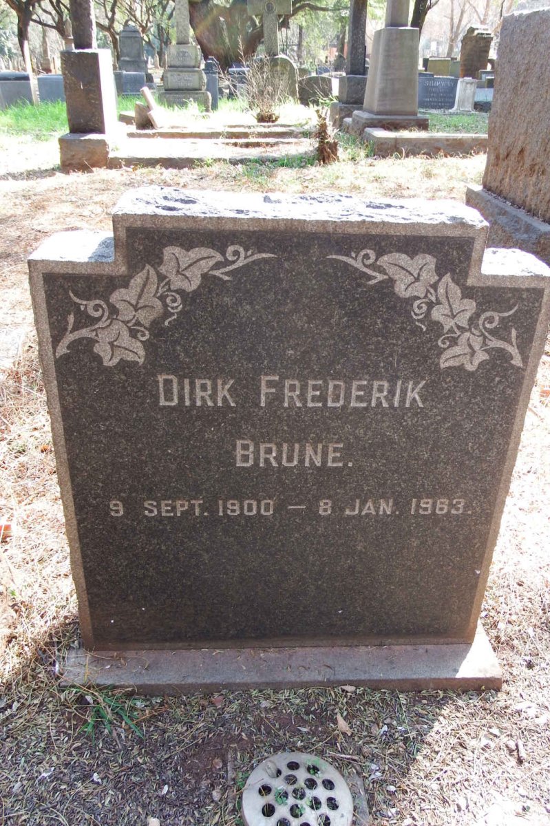 BRUNE Dirk Frederik 1900-1963
