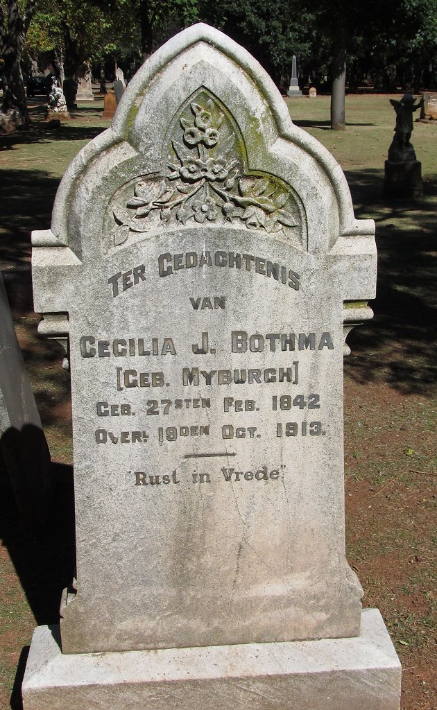 BOTHMA Cecilia J. nee MYBURGH 1842-1913