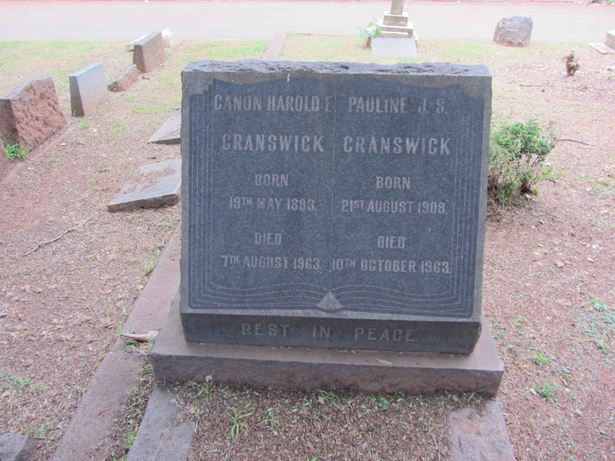 CRANSWICK Harold F. 1893-1963 &amp; Pauline J.S. 1908-1963