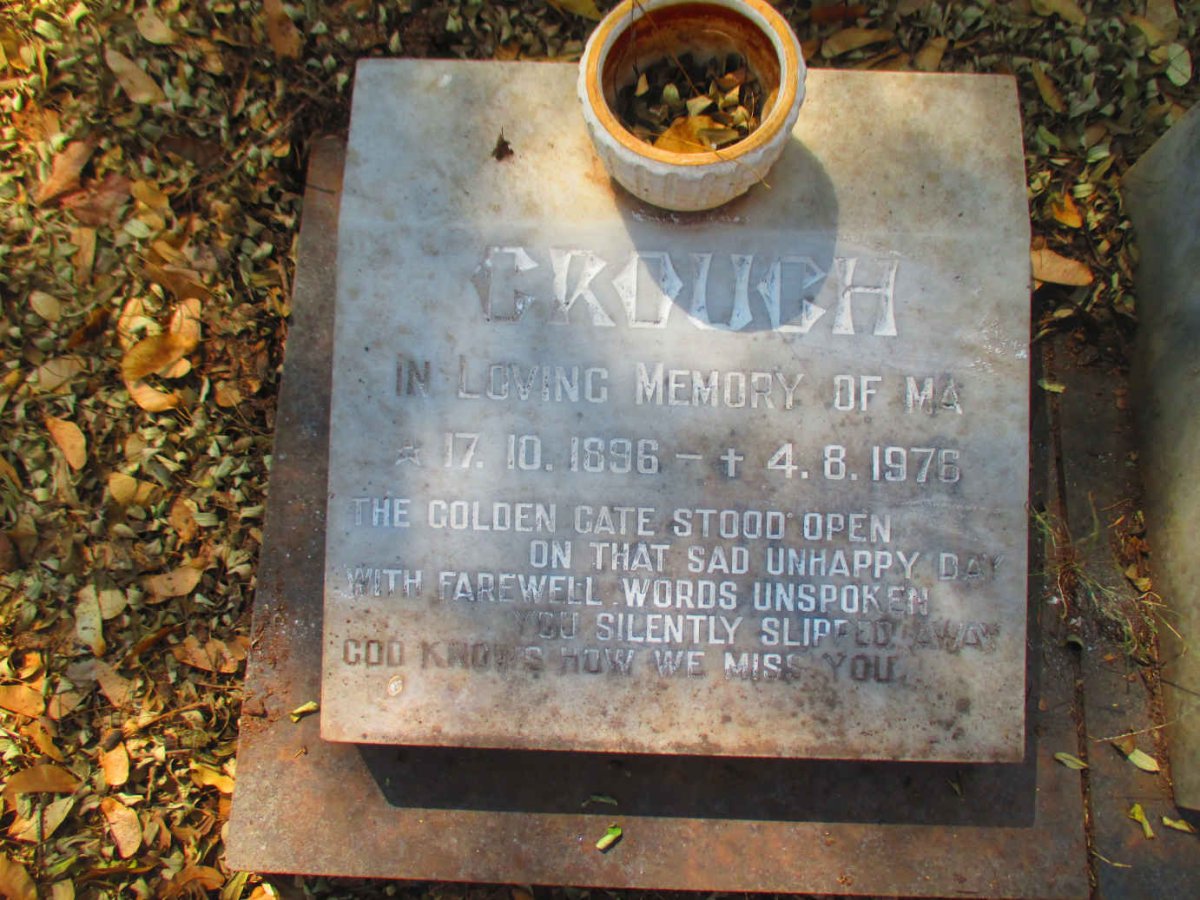 CROUCH 1896-1976