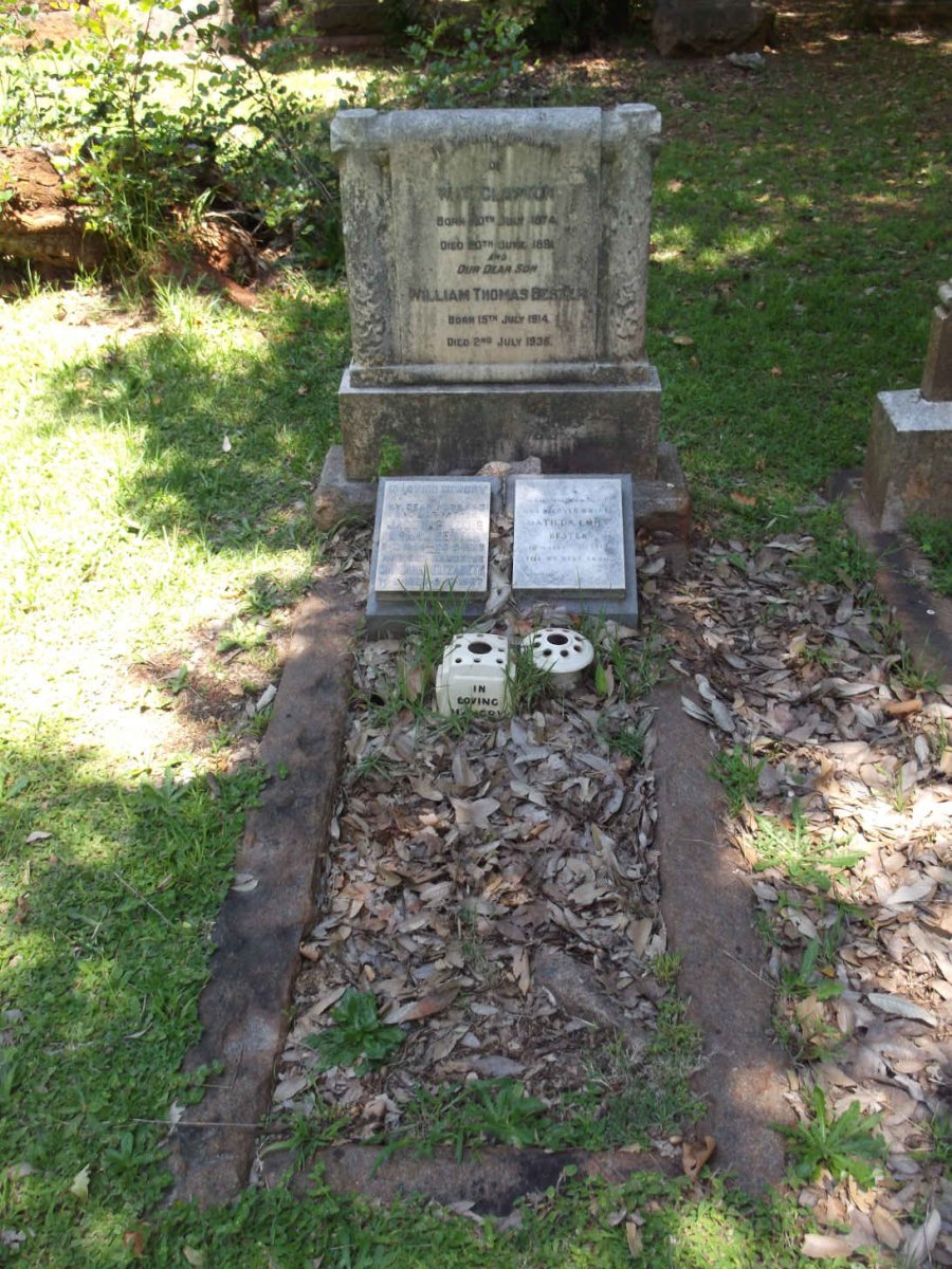 CLAPTON W.T. 1874-1891 :: BESTER Jacobus Louis Brand 1884-1968 & Matilda Emily 1887-1974 :: BESTER William Thomas 1914-1935 :: BESTER Margaret Elizabeth 1920-1967_1