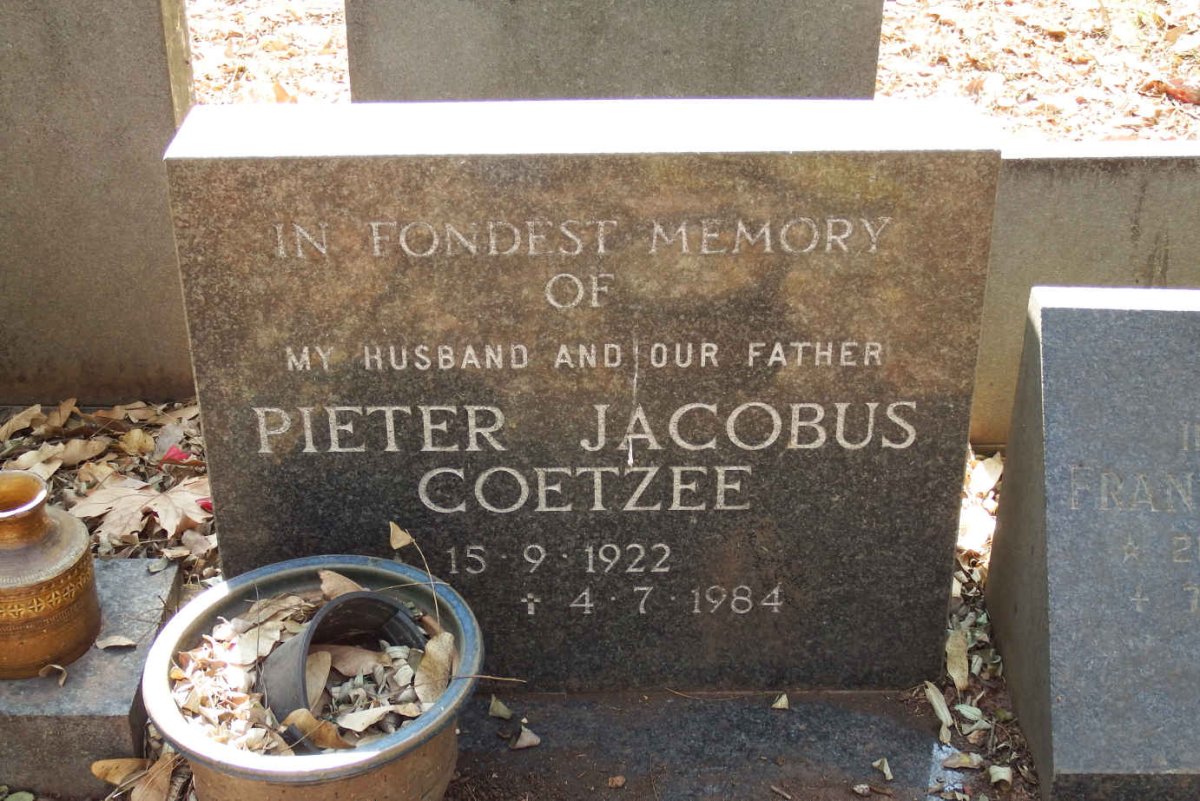 COETZEE Pieter Jacobus 1922-1984
