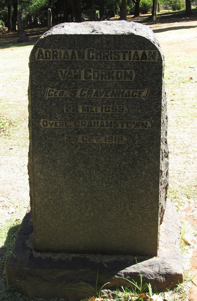 CORKOM Adriaan Christiaan, van 1859-1918