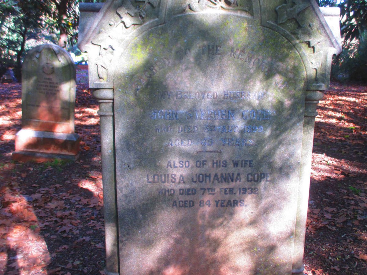COPE John Stephen -1899 &amp; Louisa Johanna -1932