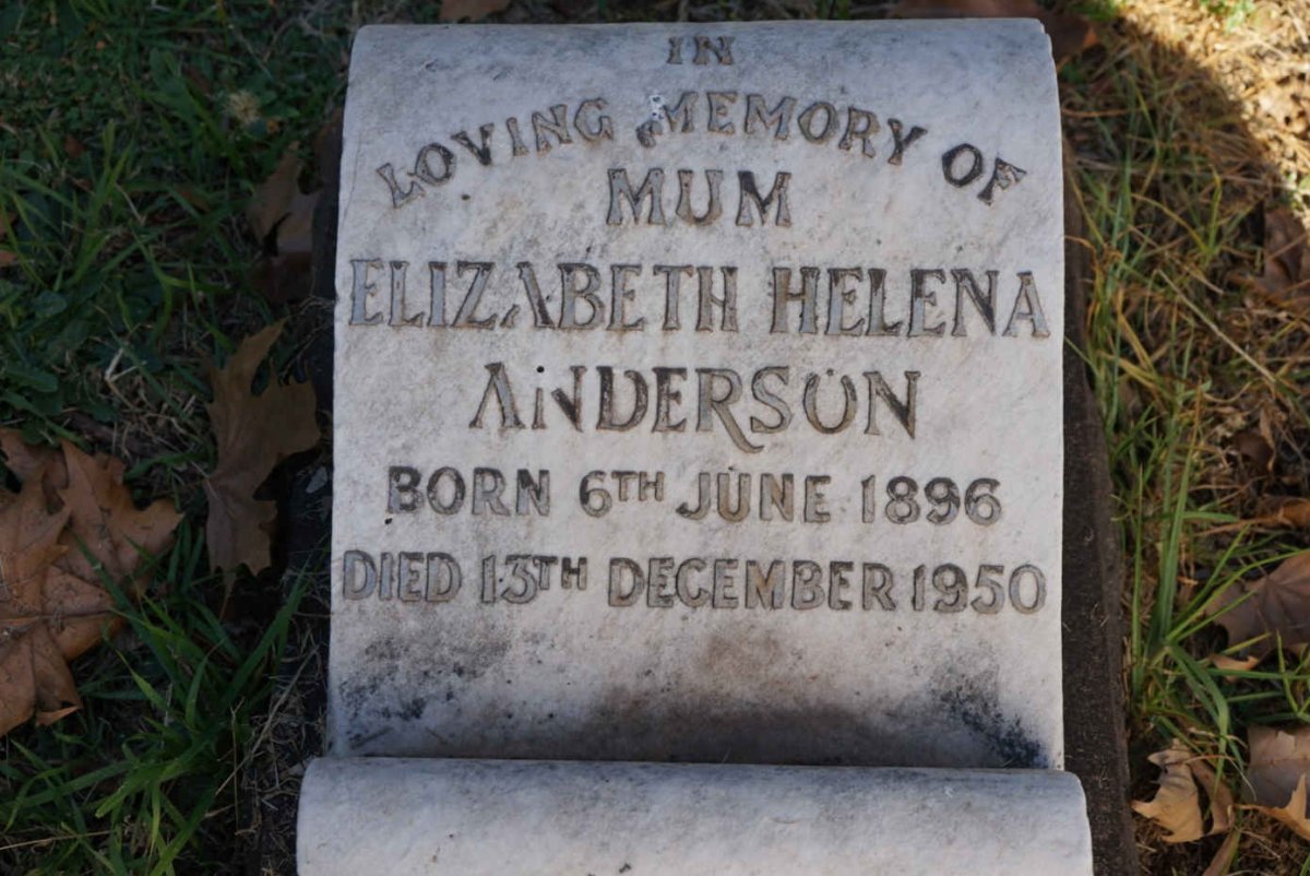 ANDERSON Elizabeth Helena 1896-1950