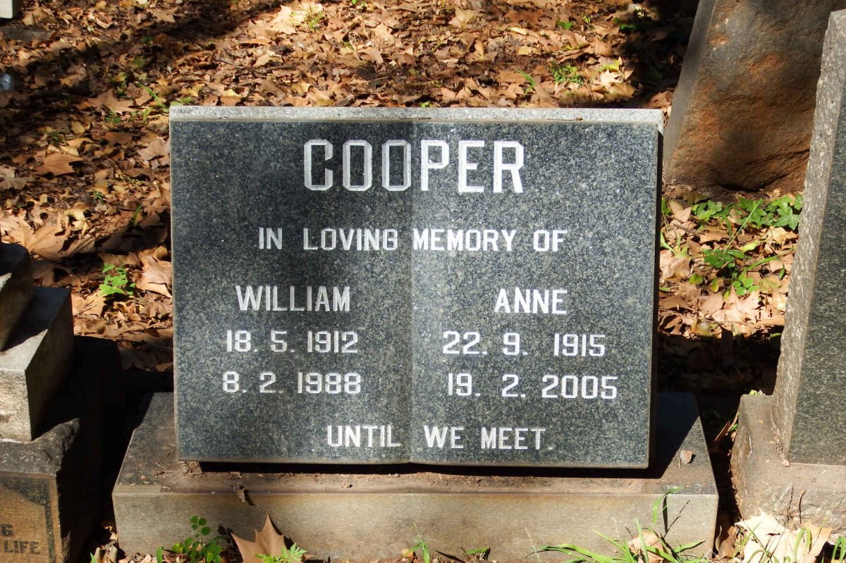 COOPER William 1912-1988 &amp; Anne 1915-2005