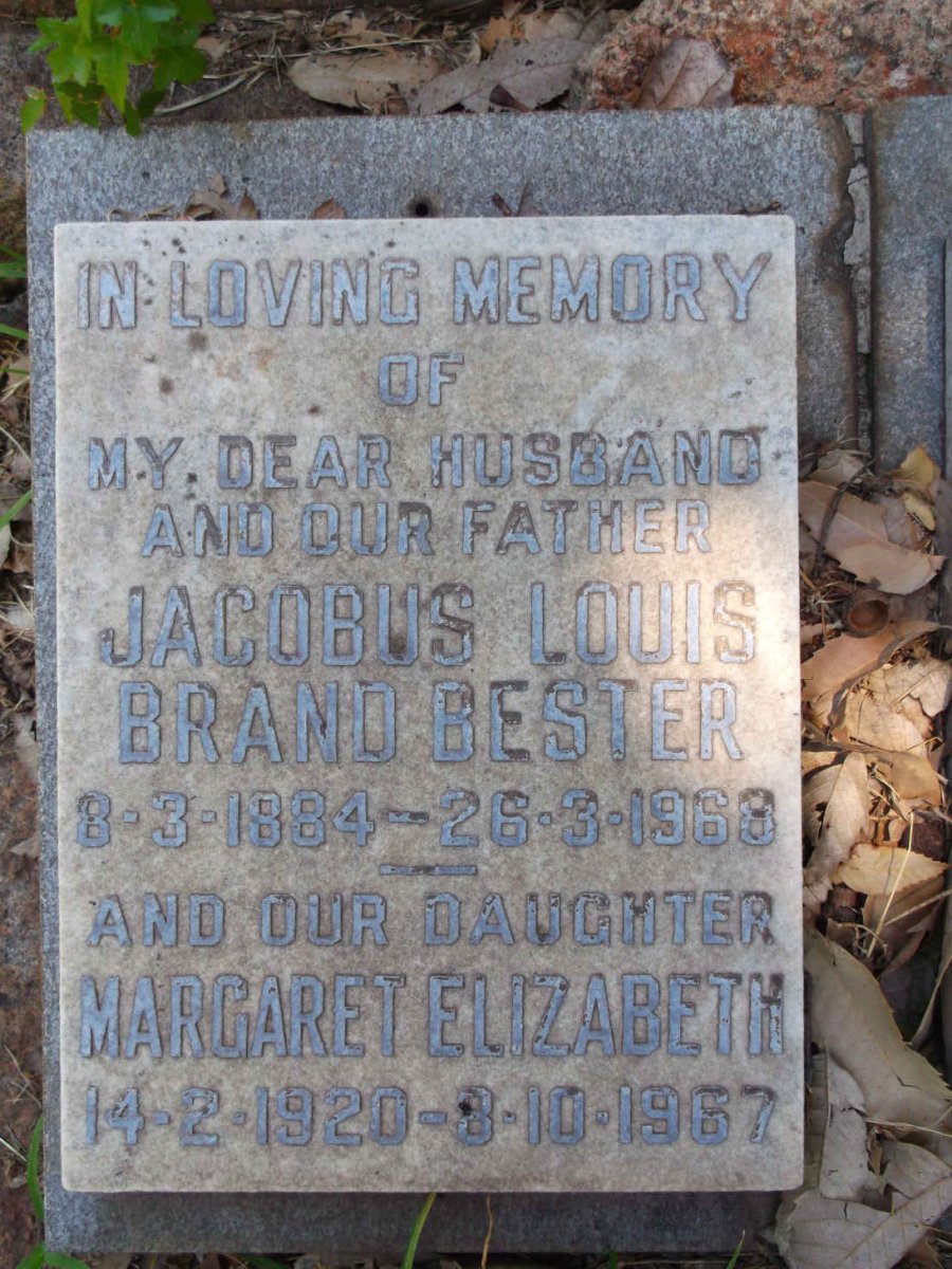 CLAPTON W.T. 1874-1891 :: BESTER Jacobus Louis Brand 1884-1968 & Matilda Emily 1887-1974 :: BESTER William Thomas 1914-1935 :: BESTER Margaret Elizabeth 1920-1967_3