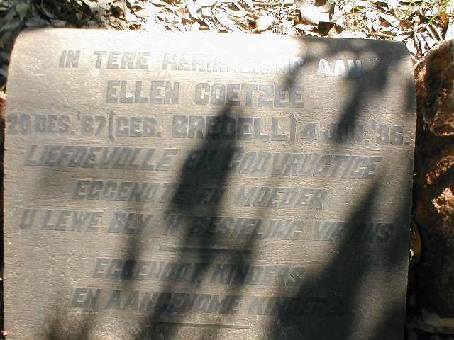 COETZEE Ellen nee BREDELL 1887-1936
