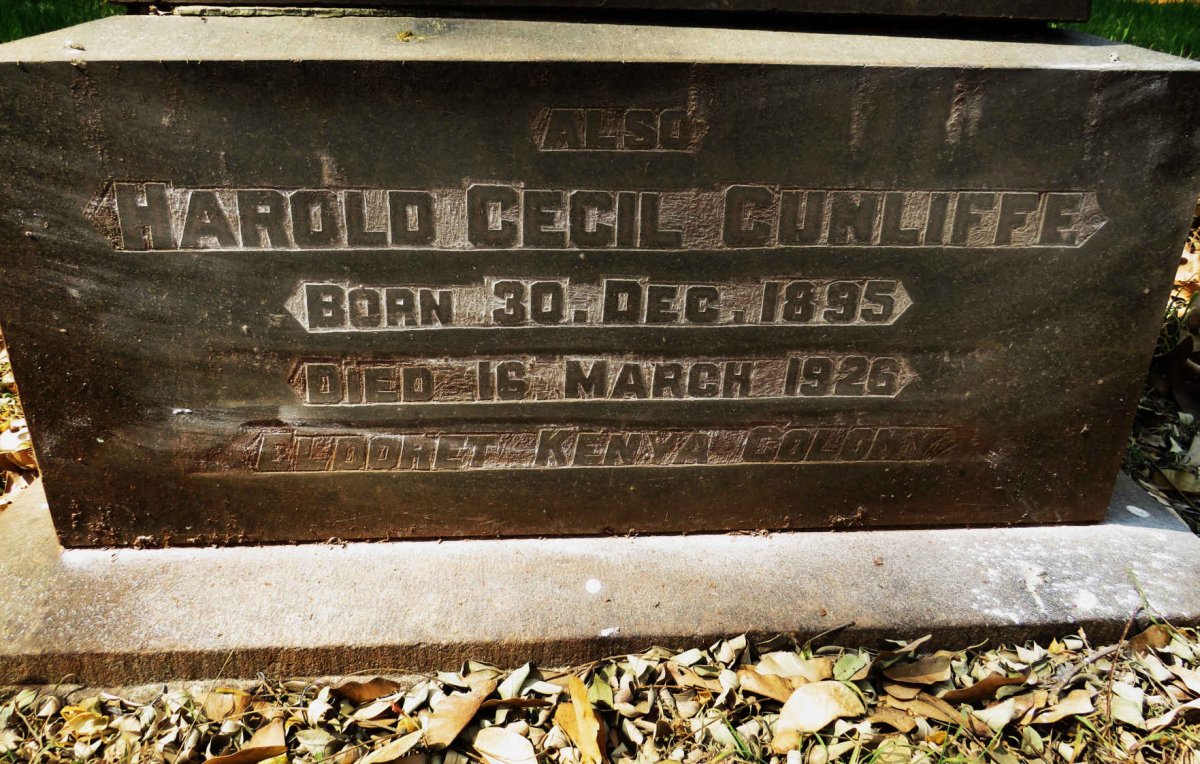 CUNLIFFE Harold Cecil 1895-1926