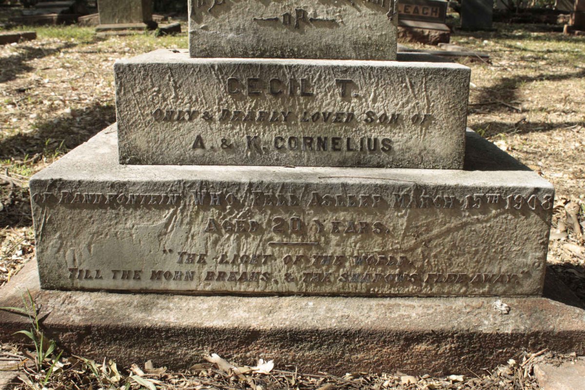 CORNELIUS Cecil T. -1908
