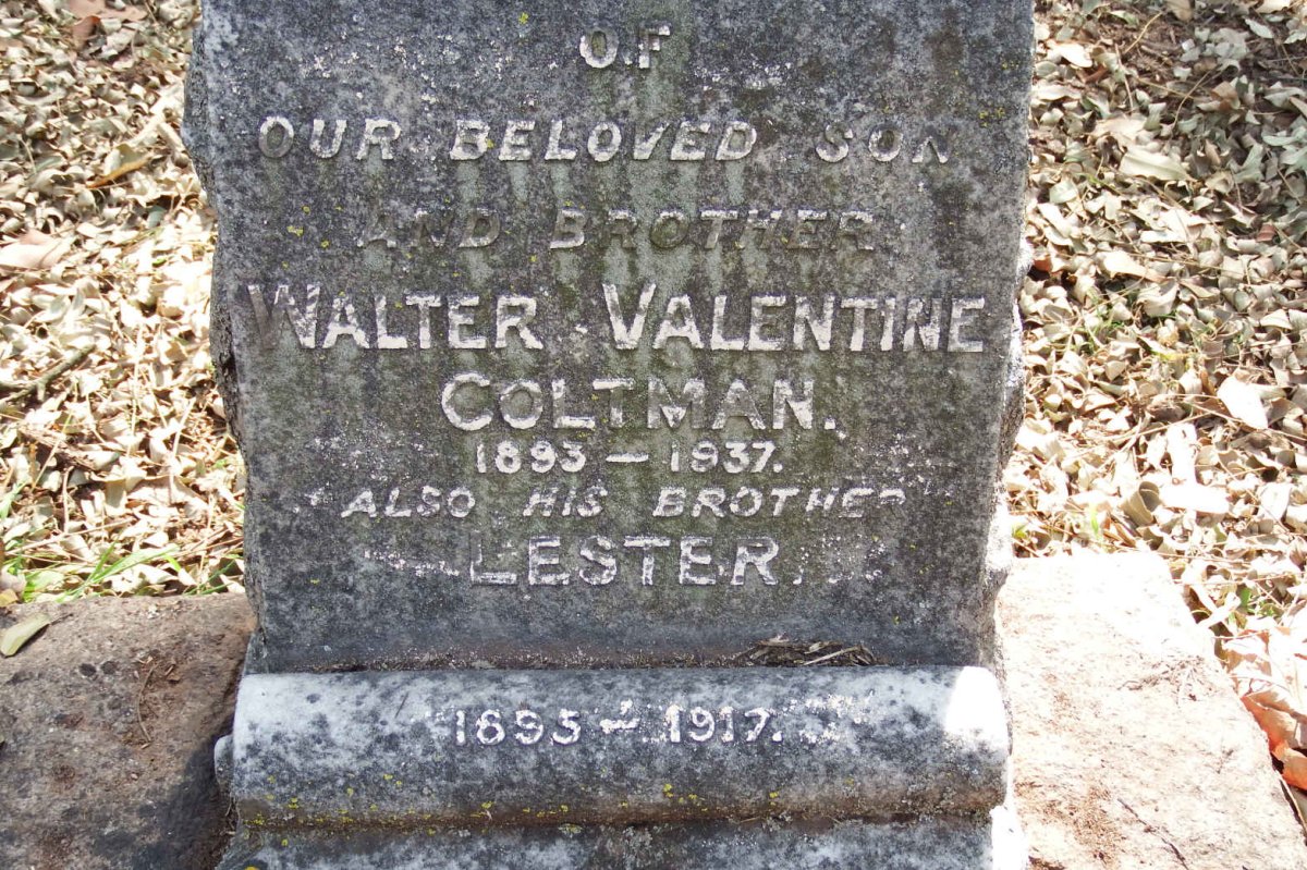 COLTMAN Walter Valentine 1893-1937 :: COLTMAN Lester 1895-1917