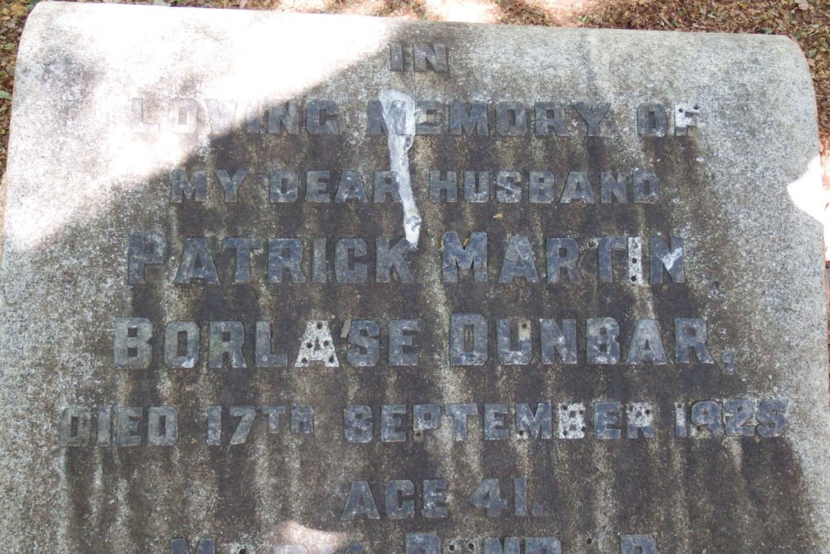 DUNBAR Patrick Martin Borlase -1925 & Mary SHOOLBRED 1893-1983_1