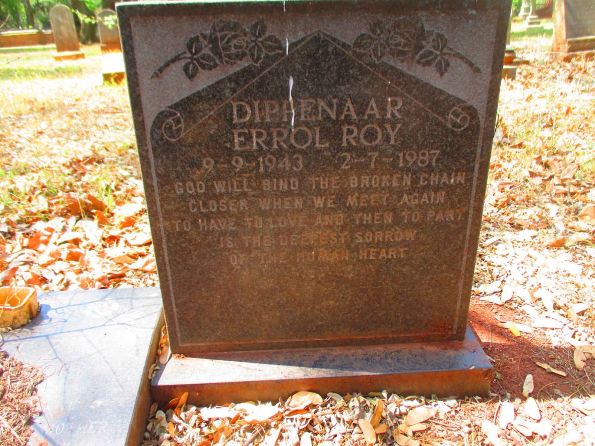 DIPPENAAR Errol Roy 1943-1987