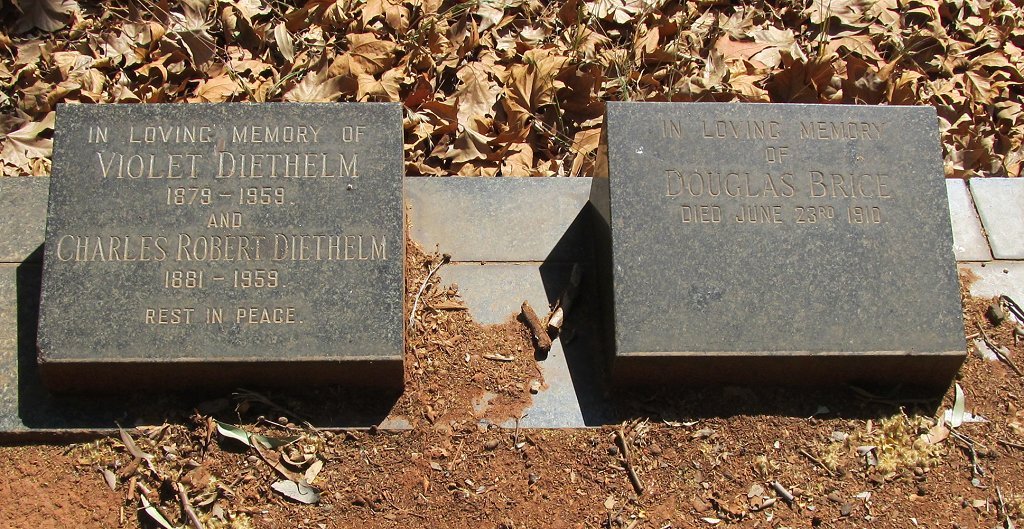 DIETHELM Charles Robert 1881-1959 &amp; Violet 1879-1959 :: BRICE Douglas -1910