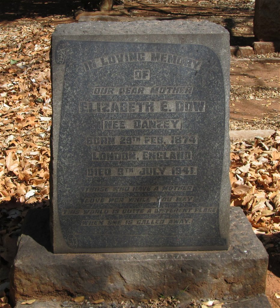 DOW Elizabeth E. nee DANZEY 1874-1941