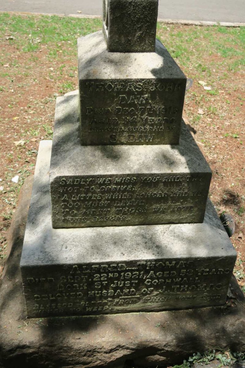 DAW Thomas John -1915 :: THOMAS Alfred -1921 