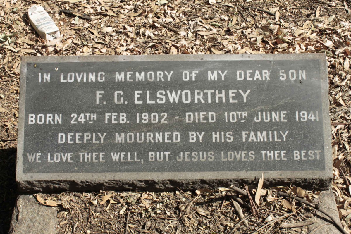 ELSWORTHEY F.G. 1902-1941