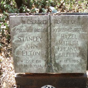ELTON Stanley John 1911-1974 :: BILLETT Hazel Matilda Eleanor 1915-1986