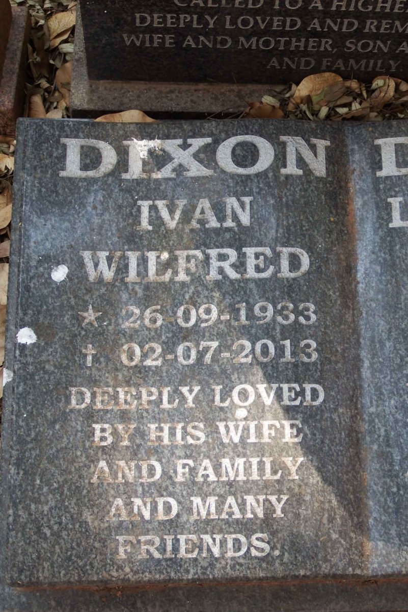FRIEDERICKSEN Gordon Gerald 1932-1983 :: FRIEDERICKSEN Paul Gerald 1957-1994 :: DIXON Ivan Wilfred 1933-2013 & Lorraine Marian 1933-2014_2