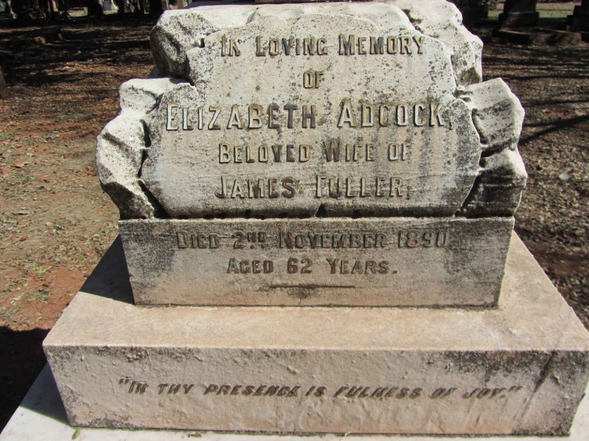 FULLER Elizabeth nee ADCOCK -1890