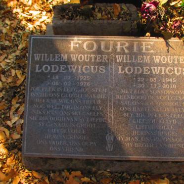 FOURIE Willem Wouter Lodewicus 1925-1976 :: FOURIE Willem Wouter Lodewicus 1945-2010