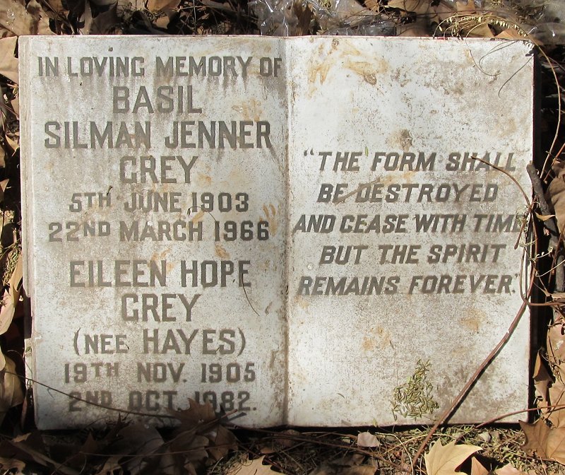 GREY Basil Silman Jenner 1903-1966 &amp; Eileen Hope HAYES 1905-1982