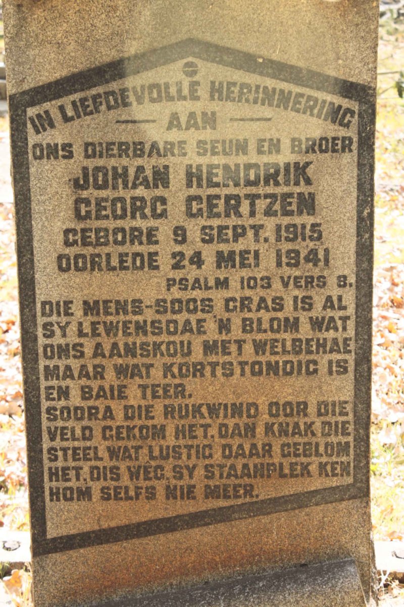 GERTZEN Johan Hendrik Georg 1915-1941