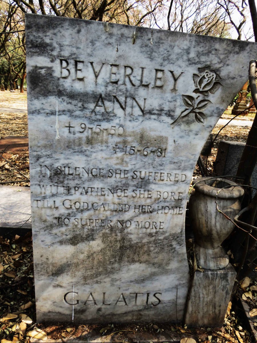 GALATIS Beverley Ann 1950-1981